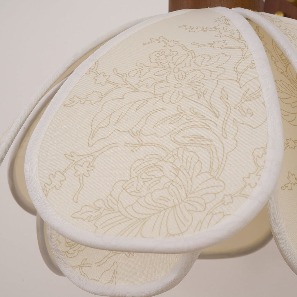 Yuki Applique Murale Florale en Bois et Tissu - Neutralighting