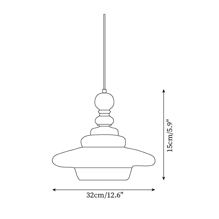 Drift Lampe Pendante Rétro Bois Noyer - Neutralighting
