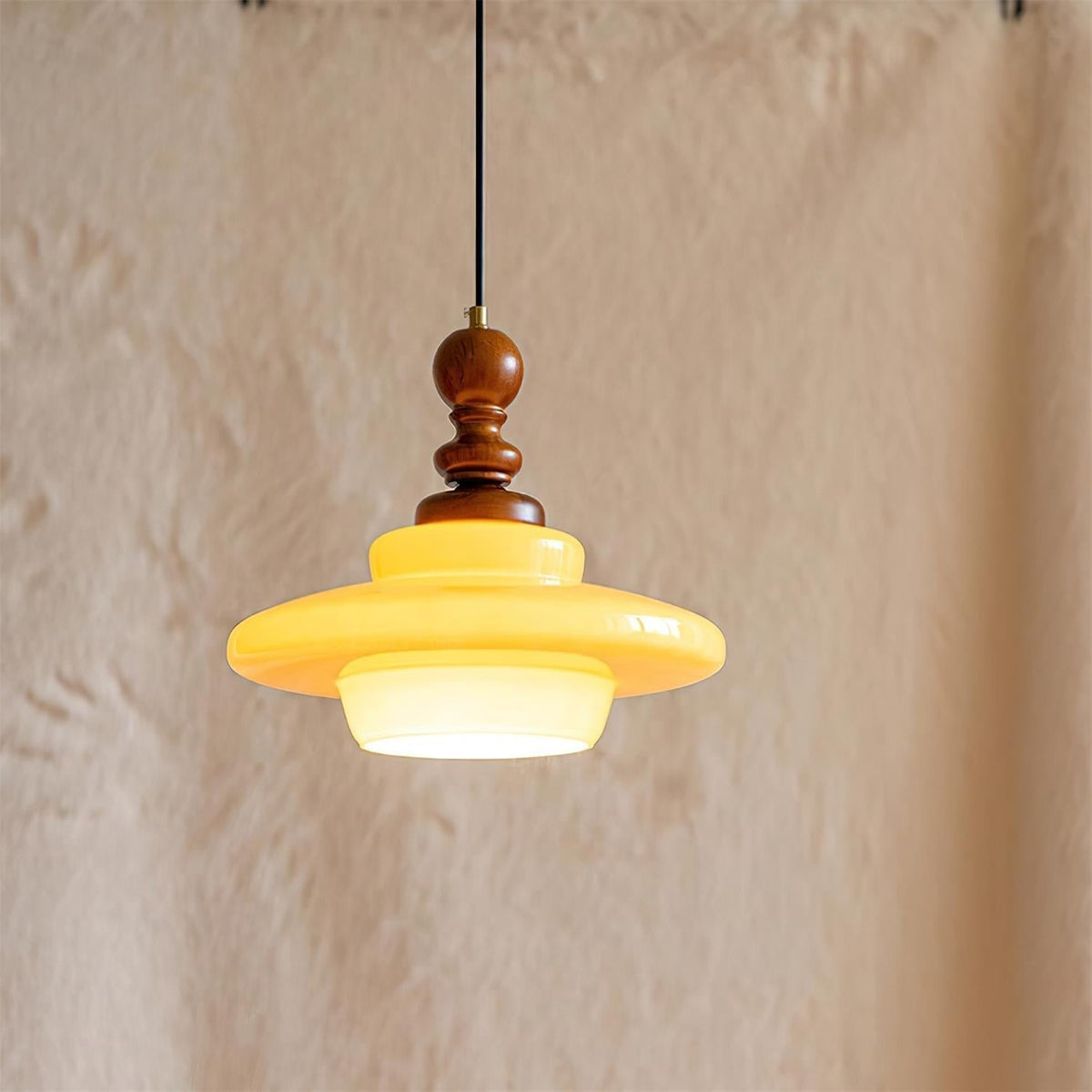 Drift Lampe Pendante Rétro Bois Noyer - Neutralighting