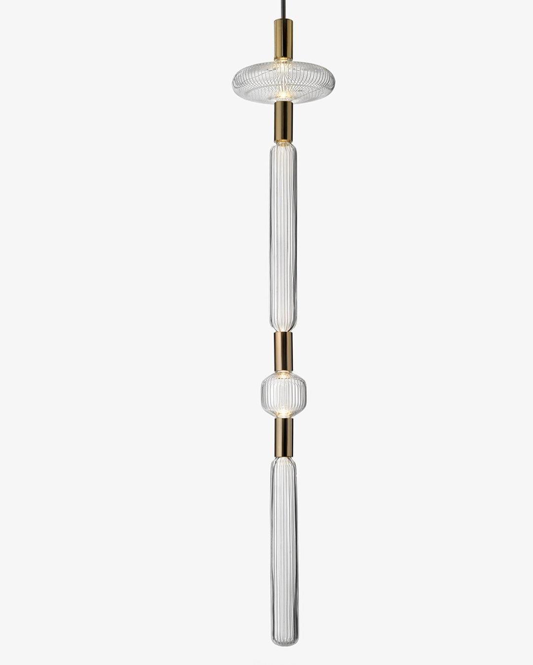 Solara Lampe à suspension en cristal cylindrique Cipher contemporaine - Neutralighting