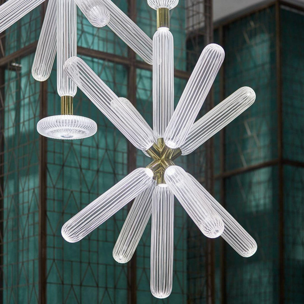 Solara Lampe à suspension en cristal cylindrique Cipher contemporaine - Neutralighting