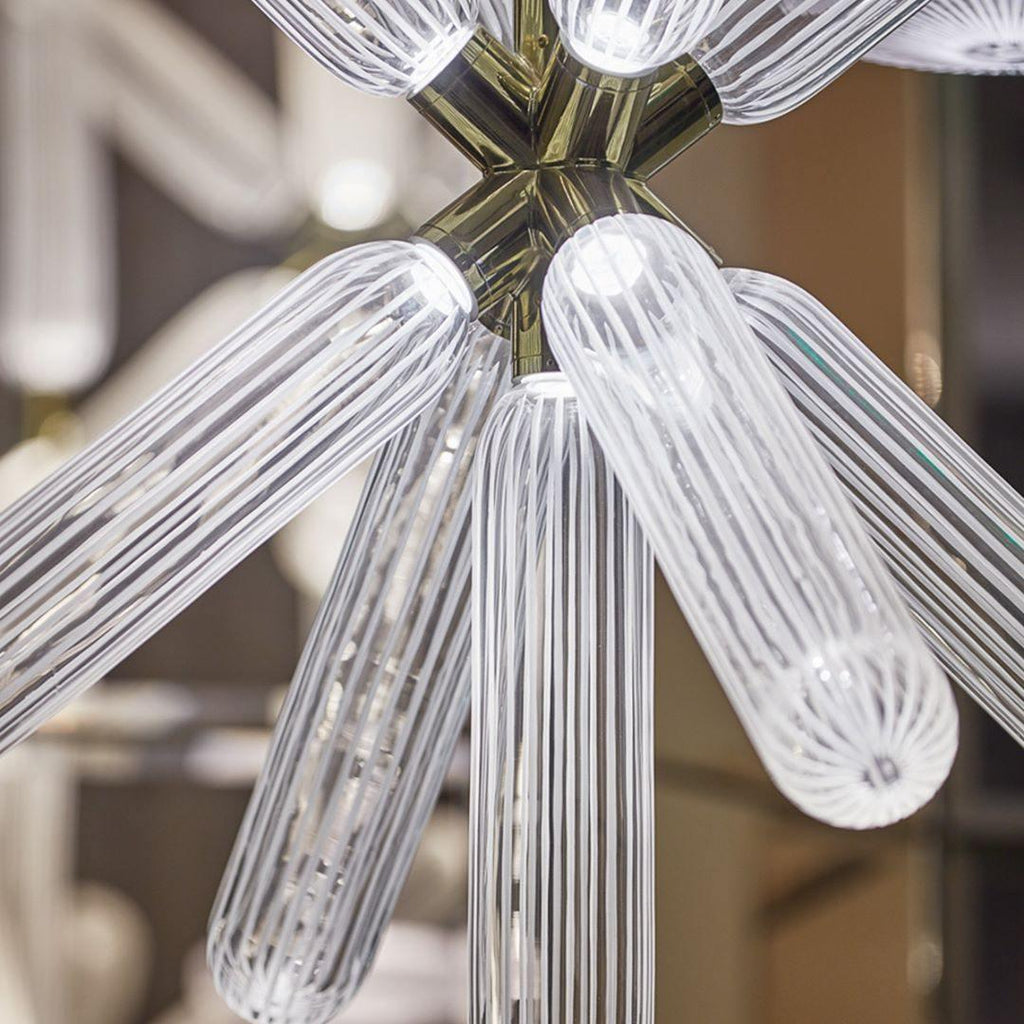 Solara Lampe à suspension en cristal cylindrique Cipher contemporaine - Neutralighting