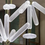 Solara Lampe à suspension en cristal cylindrique Cipher contemporaine - Neutralighting