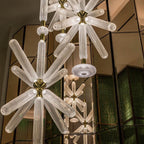 Solara Lampe à suspension en cristal cylindrique Cipher contemporaine - Neutralighting