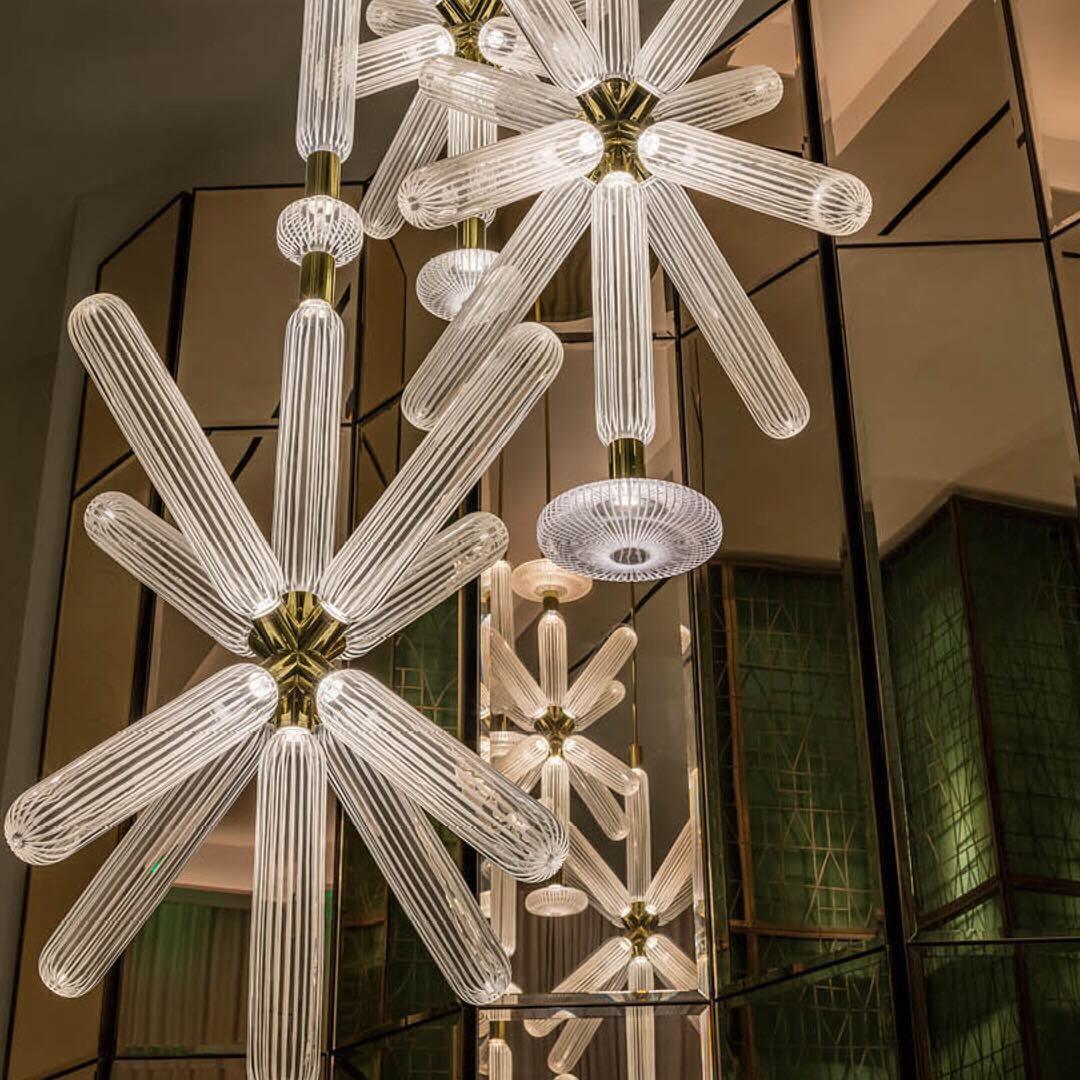 Solara Lampe à suspension en cristal cylindrique Cipher contemporaine - Neutralighting