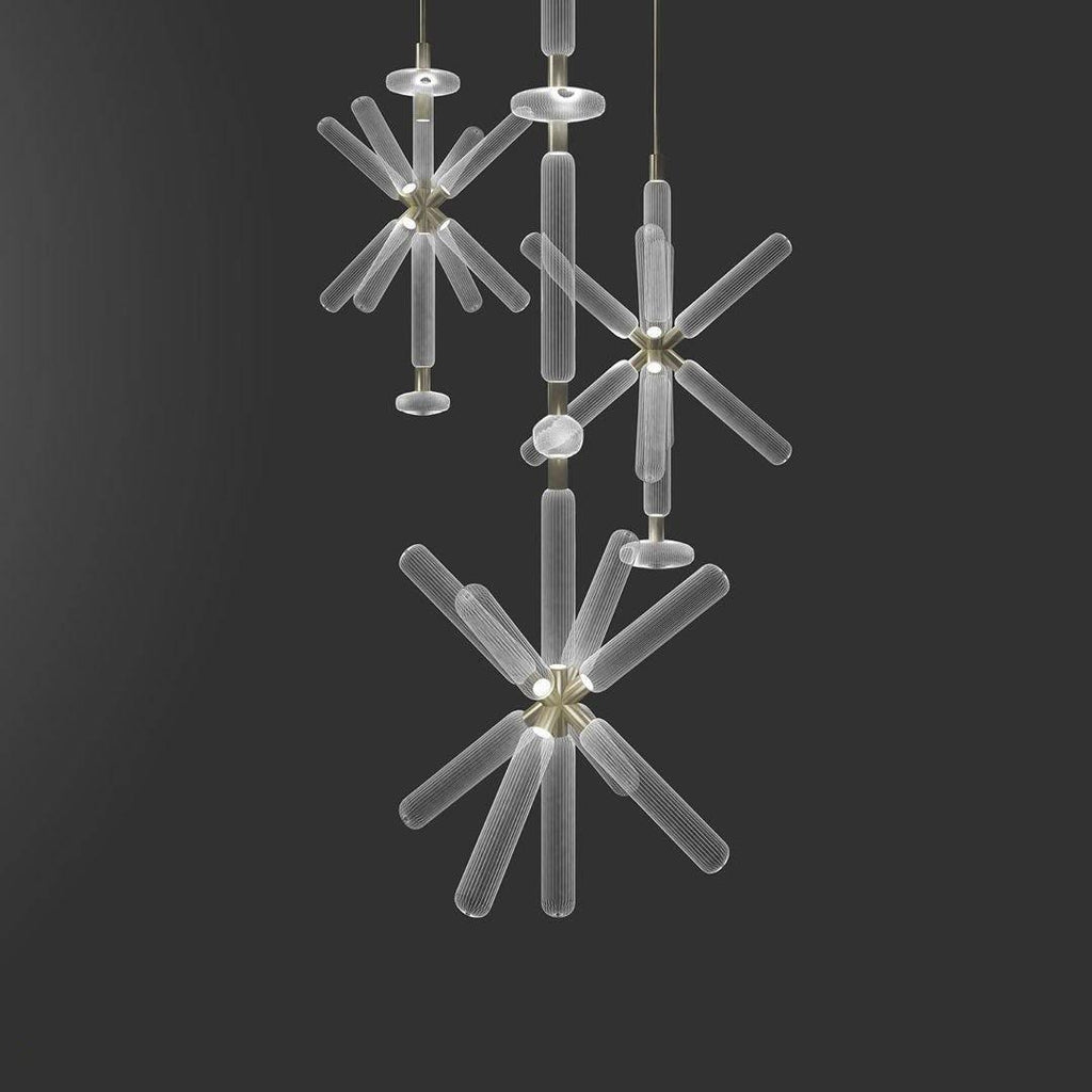 Solara Lampe à suspension en cristal cylindrique Cipher contemporaine - Neutralighting