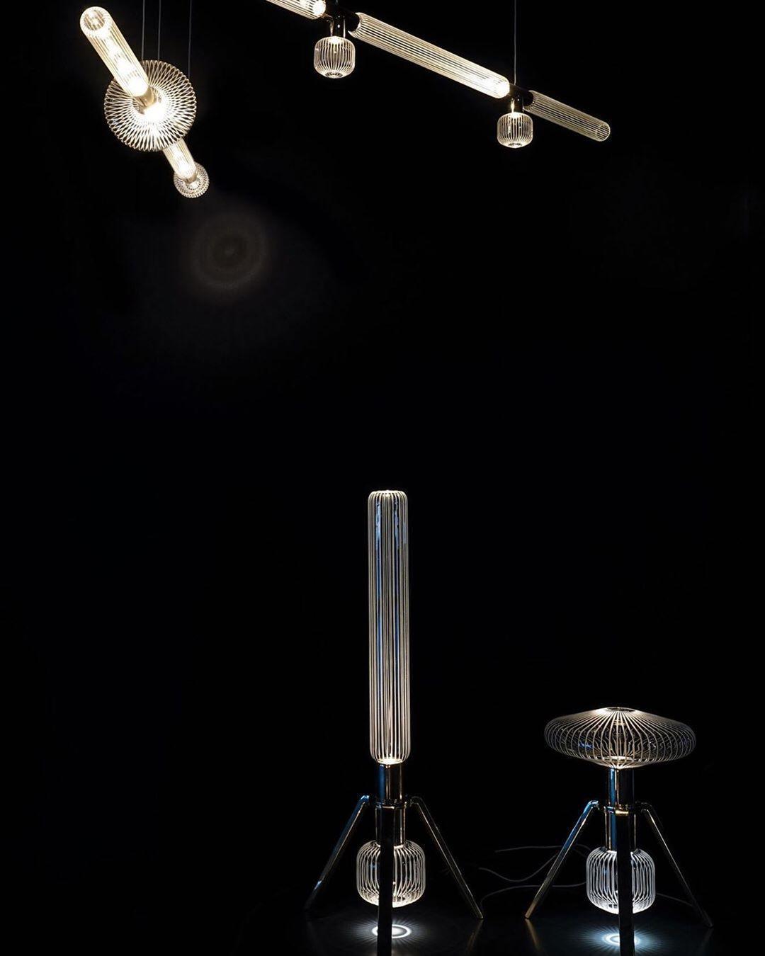 Solara Lampe à suspension en cristal cylindrique Cipher contemporaine - Neutralighting