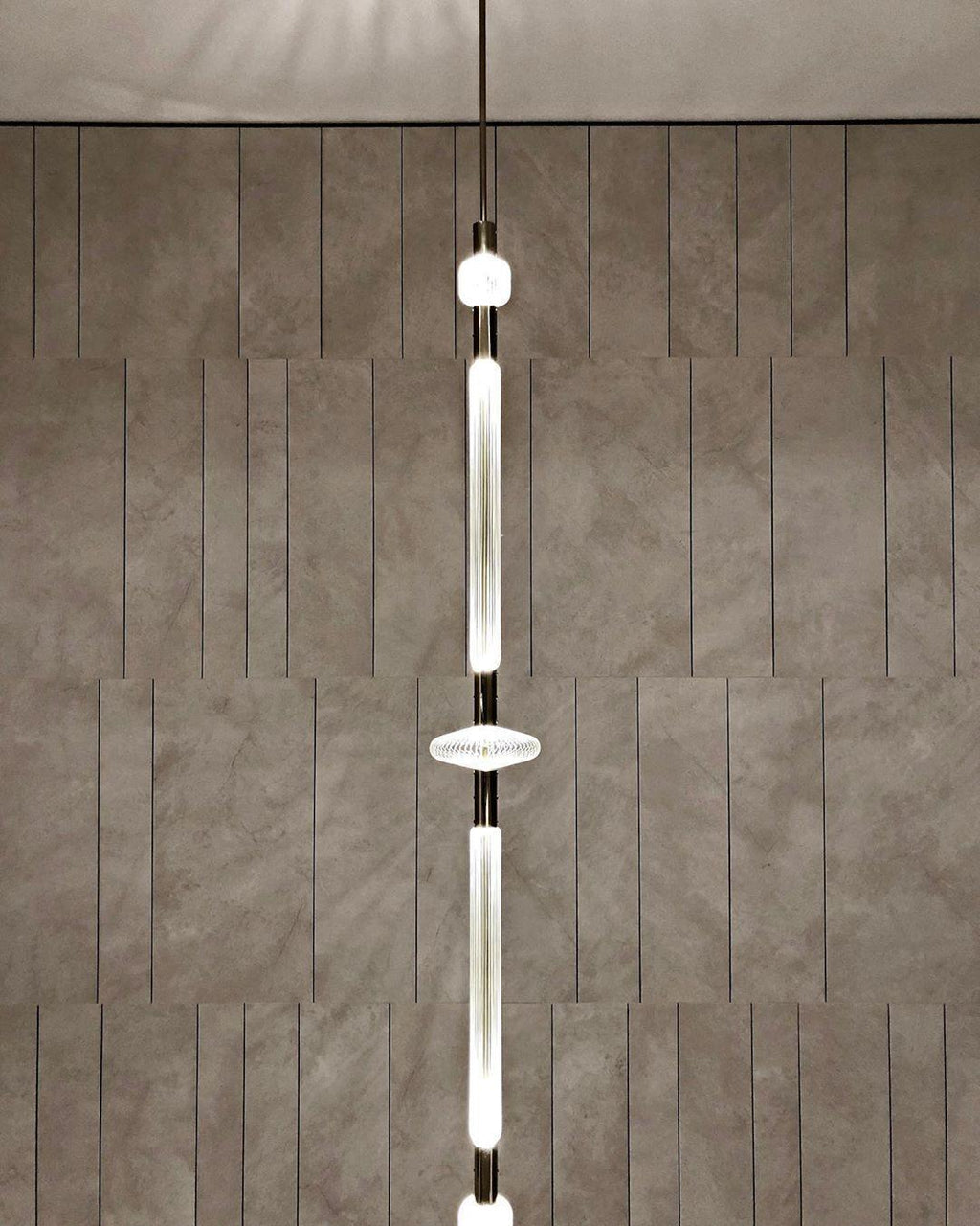 Solara Lampe à suspension en cristal cylindrique Cipher contemporaine - Neutralighting