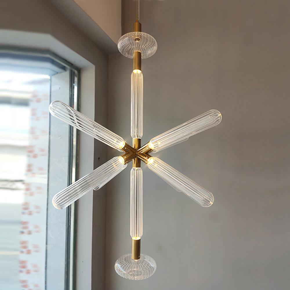 Solara Lampe à suspension en cristal cylindrique Cipher contemporaine - Neutralighting