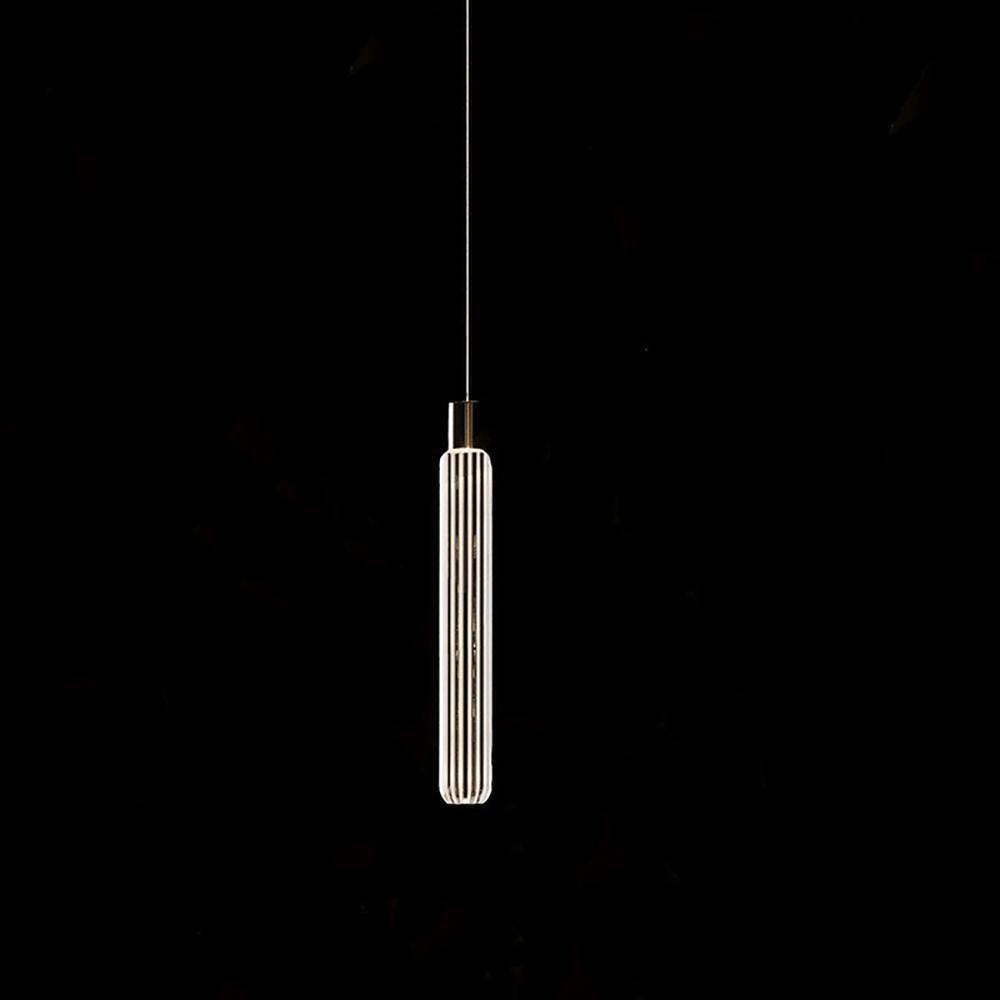 Solara Lampe à suspension en cristal cylindrique Cipher contemporaine - Neutralighting