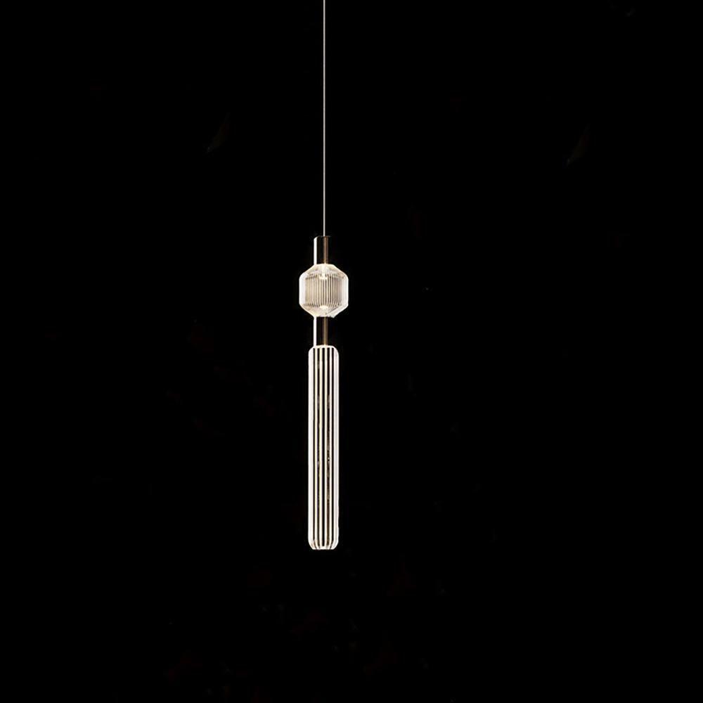 Solara Lampe à suspension en cristal cylindrique Cipher contemporaine - Neutralighting