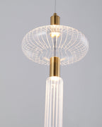 Solara Lampe à suspension en cristal cylindrique Cipher contemporaine - Neutralighting