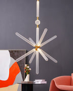 Solara Lampe à suspension en cristal cylindrique Cipher contemporaine - Neutralighting