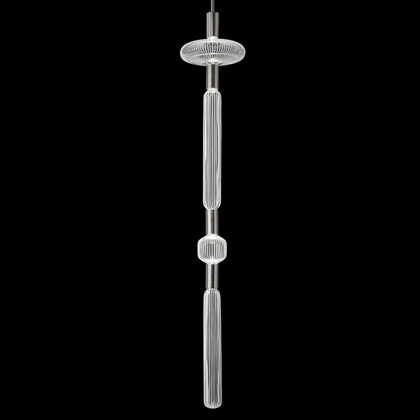 Solara Lampe à suspension en cristal cylindrique Cipher contemporaine - Neutralighting