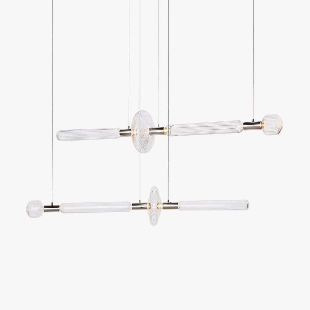 Solara Lampe à suspension en cristal cylindrique Cipher contemporaine - Neutralighting