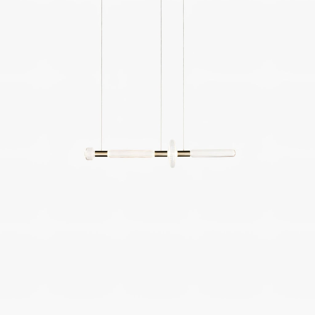 Solara Lampe à suspension en cristal cylindrique Cipher contemporaine - Neutralighting