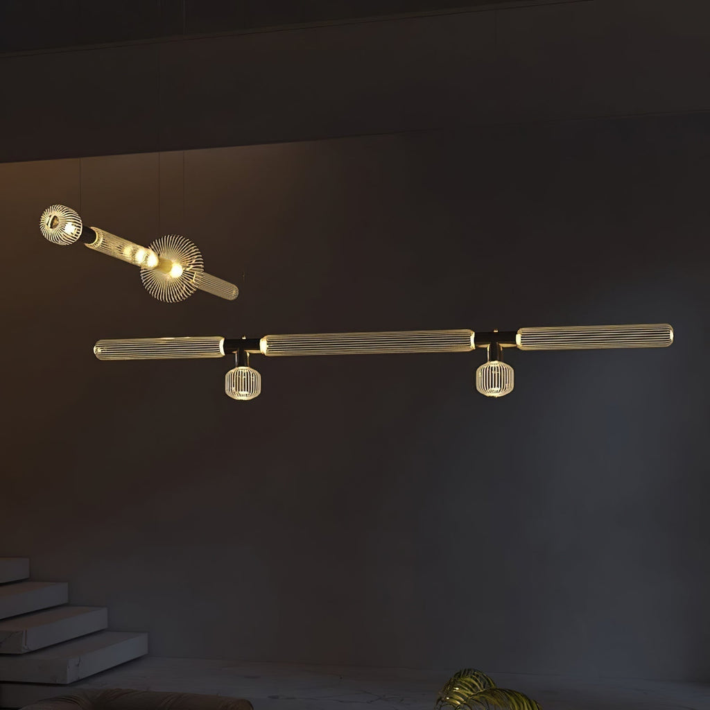 Solara Lampe à suspension en cristal cylindrique Cipher contemporaine - Neutralighting