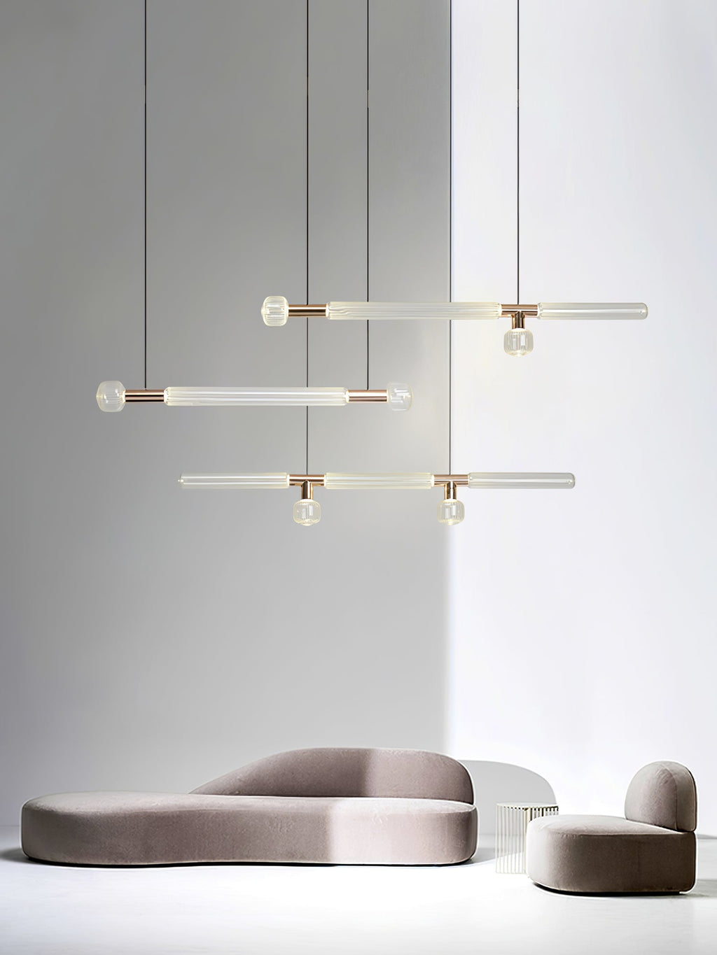 Solara Lampe à suspension en cristal cylindrique Cipher contemporaine - Neutralighting