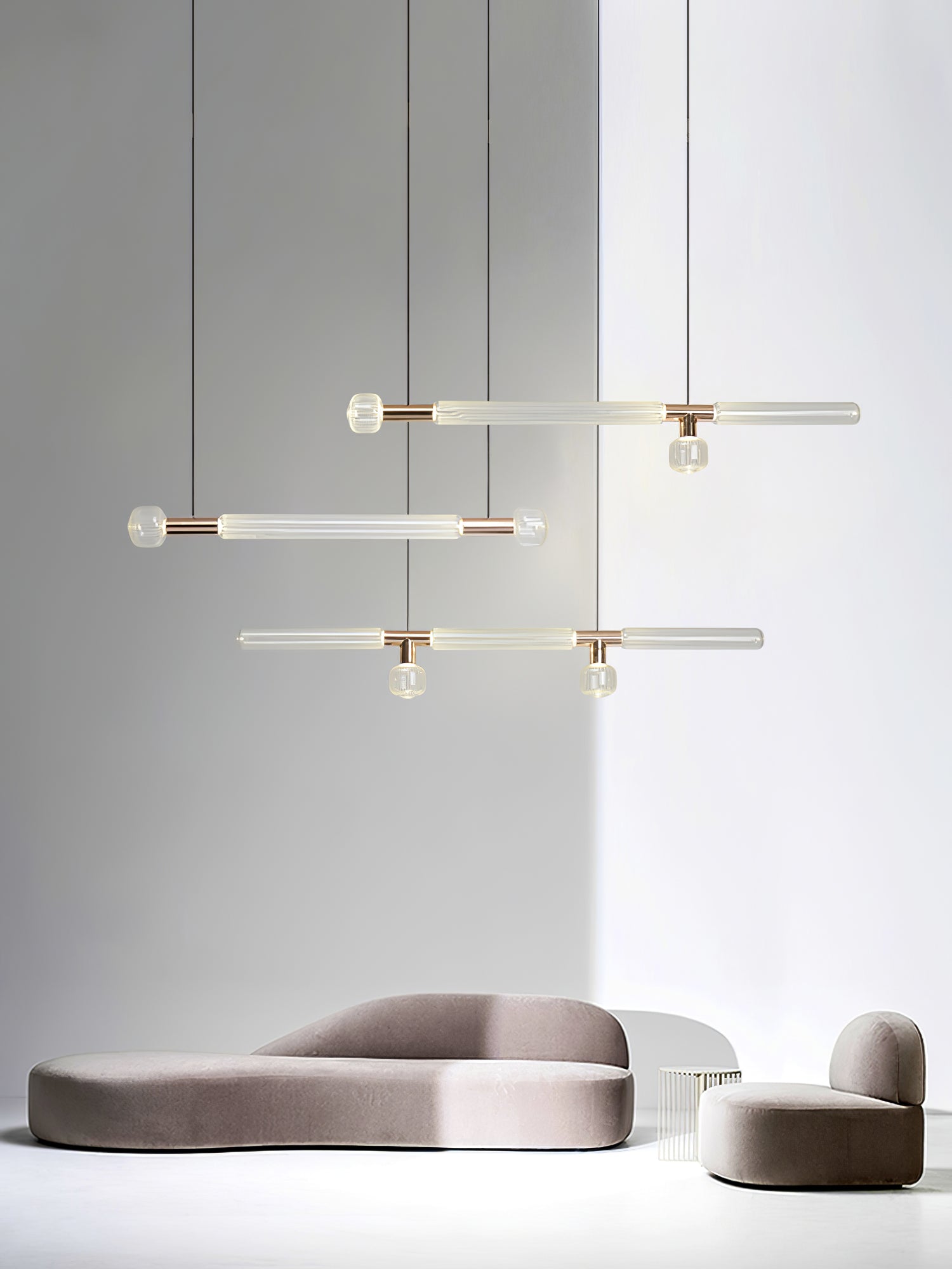 Solara Lampe à suspension en cristal cylindrique Cipher contemporaine - Neutralighting