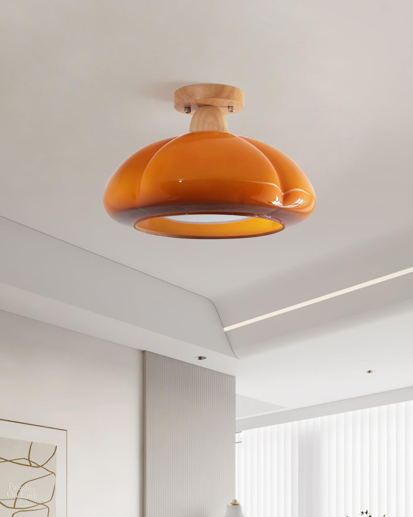 Ambrina Plafonnier Semi-Encastré Verre Ambre - Neutralighting