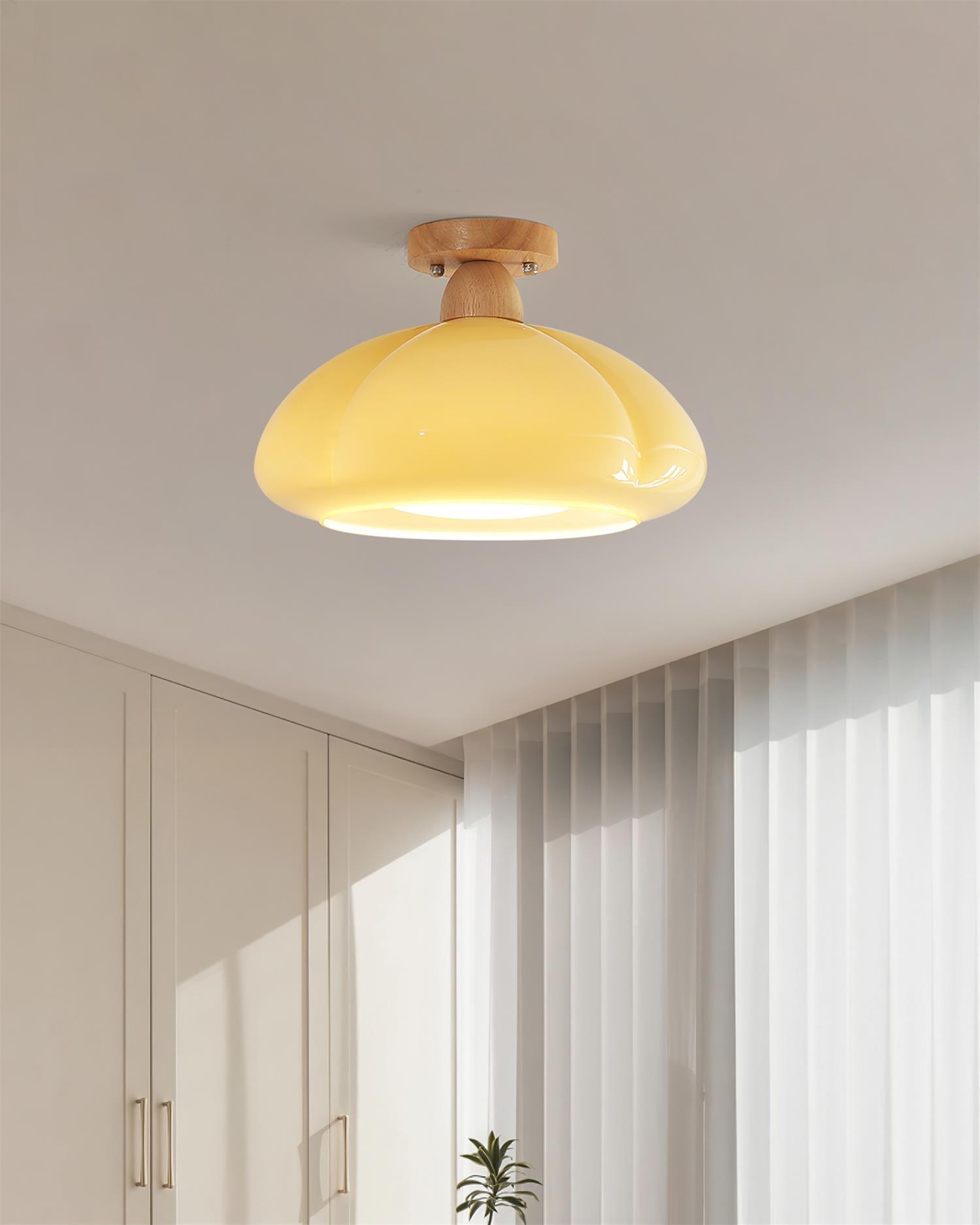 Ambrina Plafonnier Semi-Encastré Verre Ambre - Neutralighting