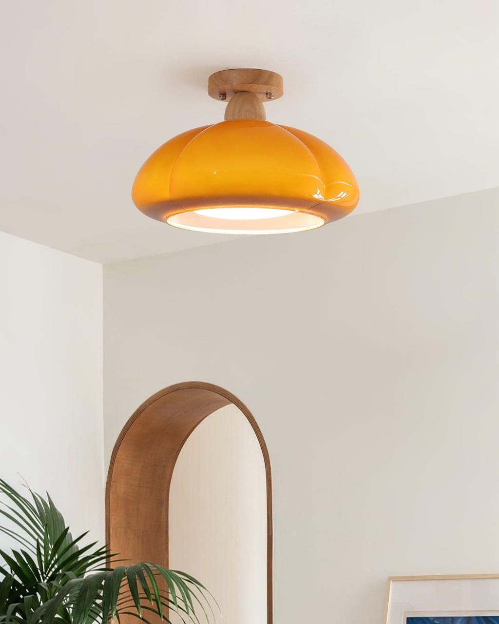 Ambrina Plafonnier Semi-Encastré Verre Ambre - Neutralighting