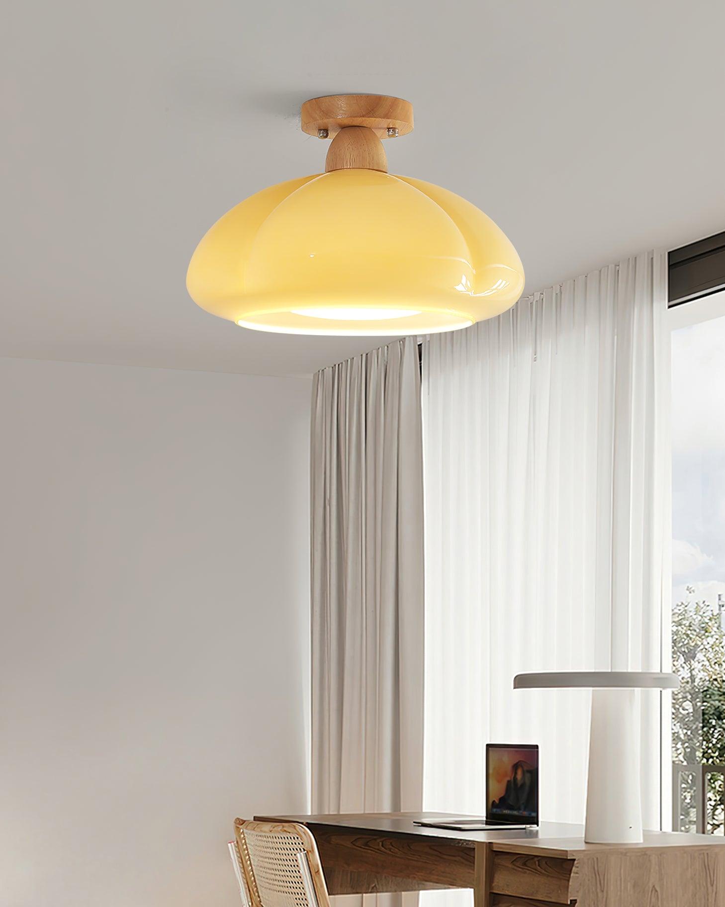 Ambrina Plafonnier Semi-Encastré Verre Ambre - Neutralighting