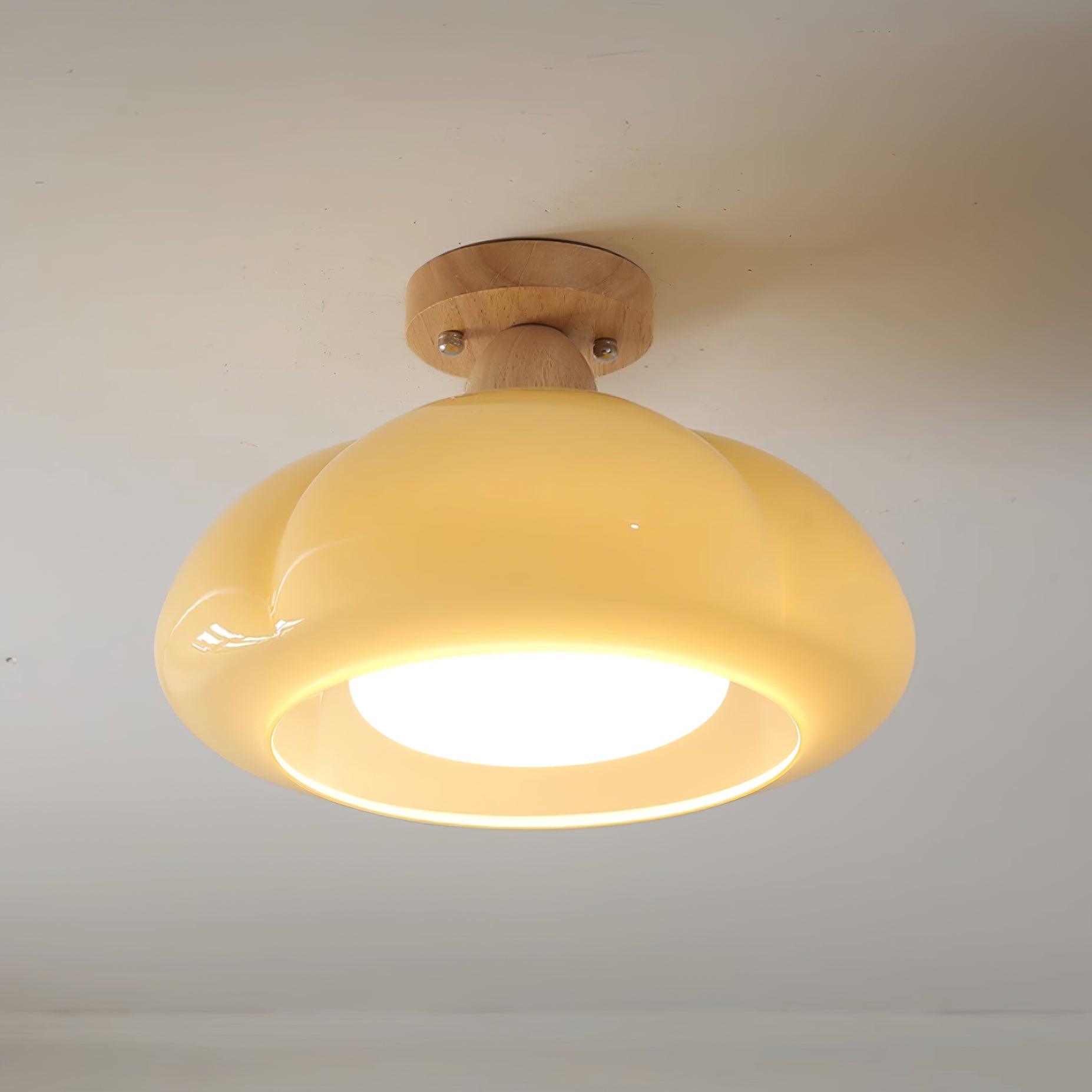 Ambrina Plafonnier Semi-Encastré Verre Ambre - Neutralighting