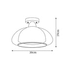Ambrina Plafonnier Semi-Encastré Verre Ambre - Neutralighting
