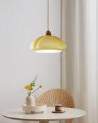 Suspension Arrondi Verre Ombre Bois Espiègle Moderne - Neutralighting
