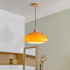 Suspension Arrondi Verre Ombre Bois Espiègle Moderne - Neutralighting