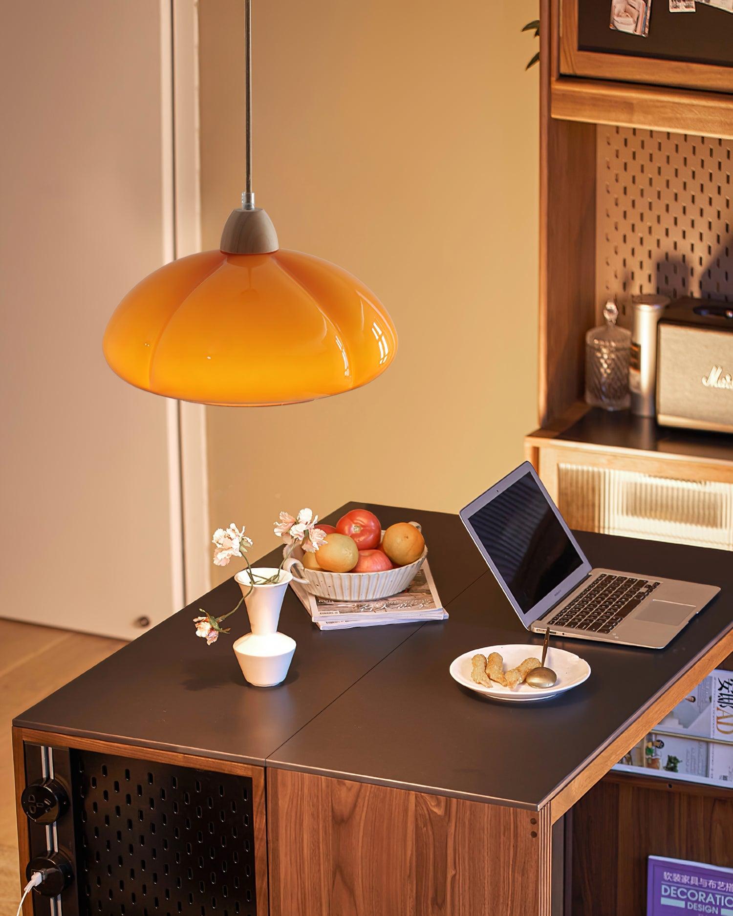 Suspension Arrondi Verre Ombre Bois Espiègle Moderne - Neutralighting
