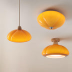Suspension Arrondi Verre Ombre Bois Espiègle Moderne - Neutralighting