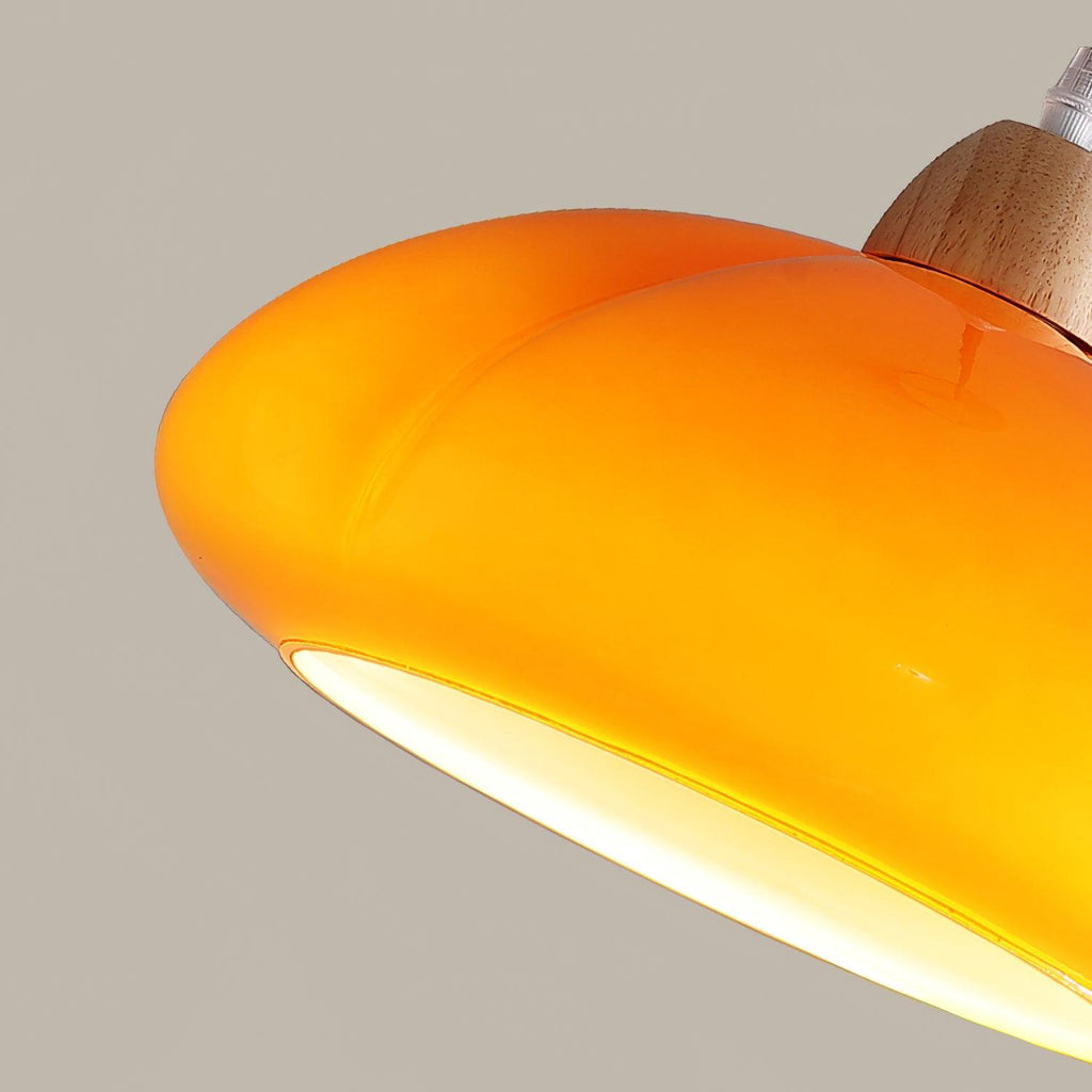 Suspension Arrondi Verre Ombre Bois Espiègle Moderne - Neutralighting