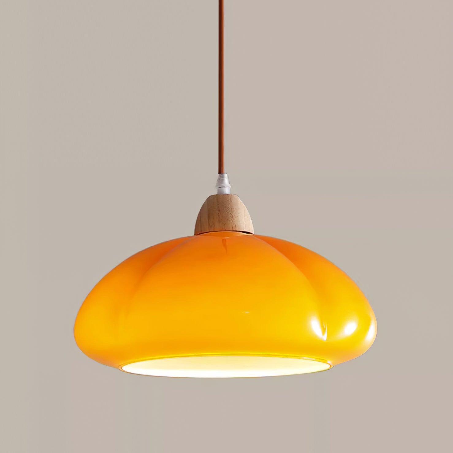 Suspension Arrondi Verre Ombre Bois Espiègle Moderne - Neutralighting