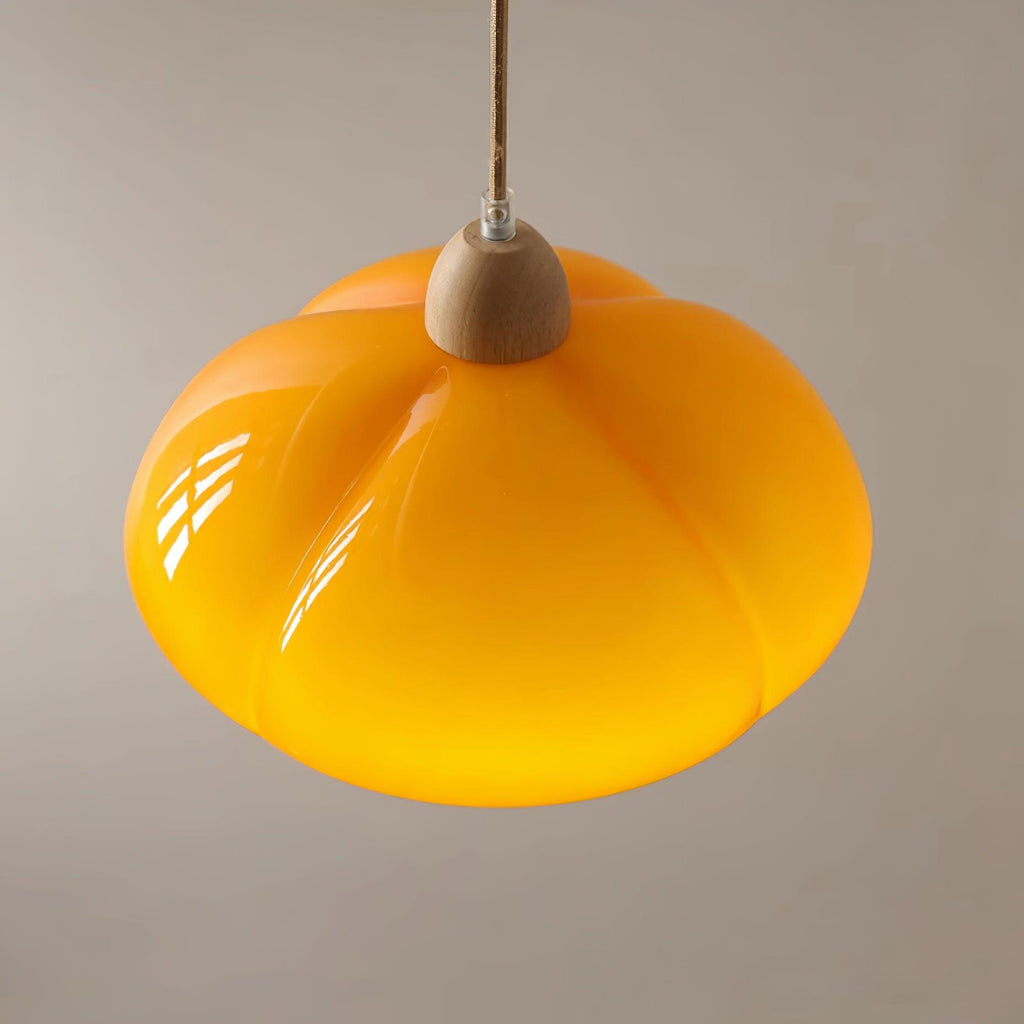 Suspension Arrondi Verre Ombre Bois Espiègle Moderne - Neutralighting