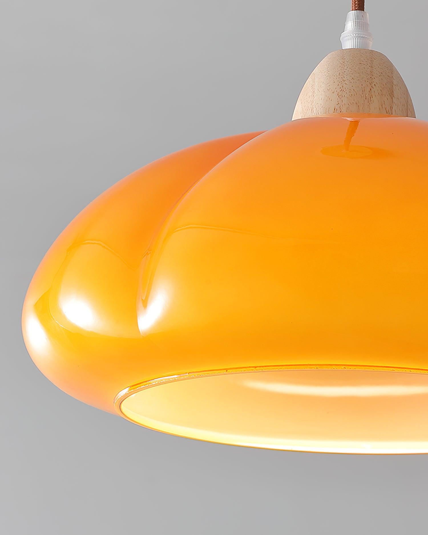 Suspension Arrondi Verre Ombre Bois Espiègle Moderne - Neutralighting