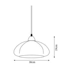 Suspension Arrondi Verre Ombre Bois Espiègle Moderne - Neutralighting