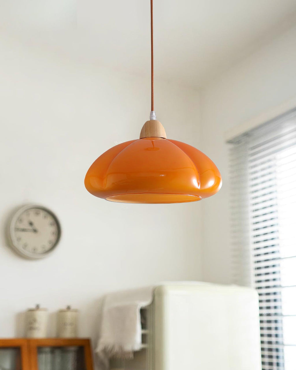 Suspension Arrondi Verre Ombre Bois Espiègle Moderne - Neutralighting