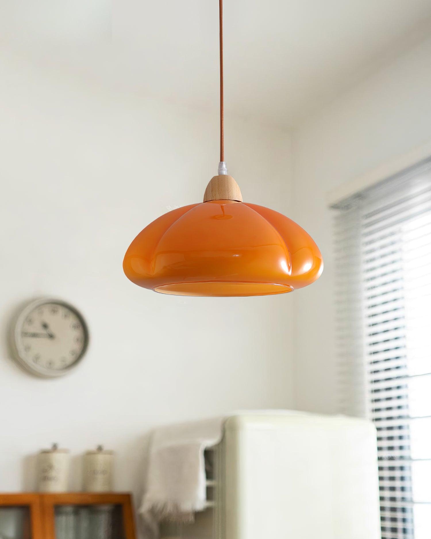 Suspension Arrondi Verre Ombre Bois Espiègle Moderne - Neutralighting