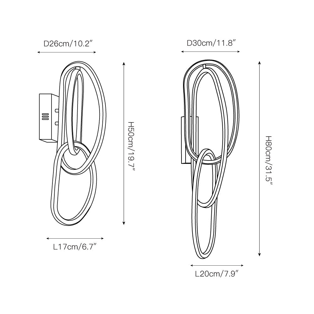 Urge Lampe Murale LED Moderne Minimaliste en Acrylique et Métal - Neutralighting