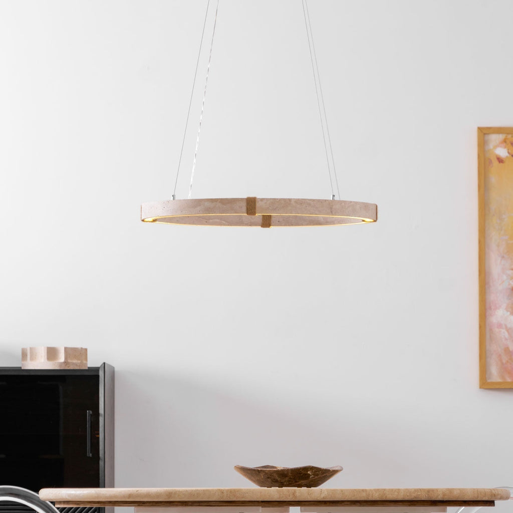 Alsilis Chandelier Minimaliste en Travertin - Neutralighting