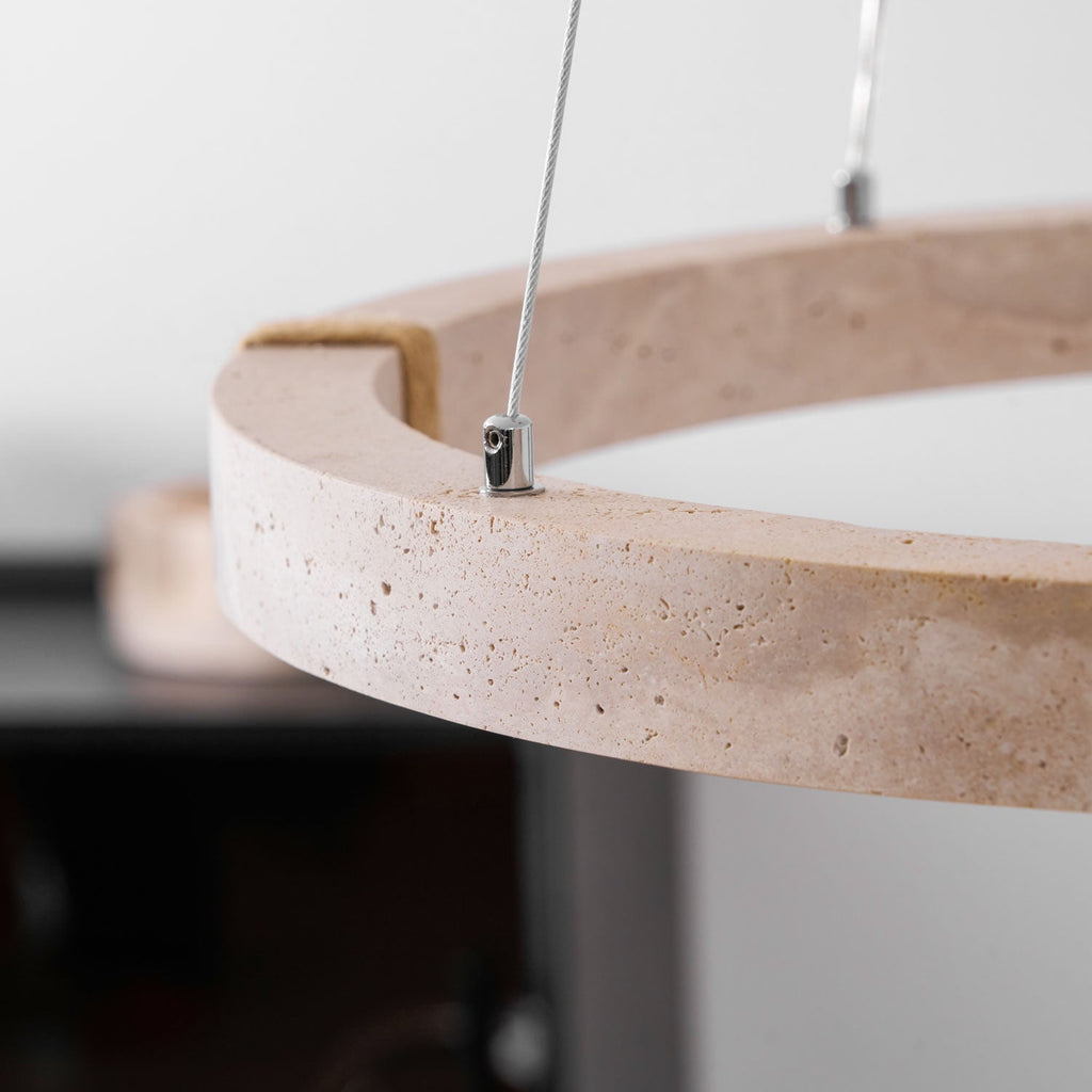 Alsilis Chandelier Minimaliste en Travertin - Neutralighting