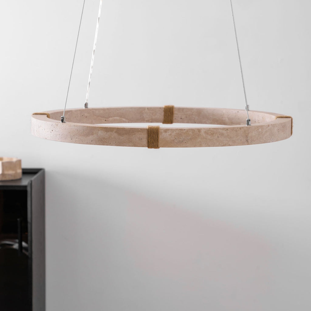 Alsilis Chandelier Minimaliste en Travertin - Neutralighting