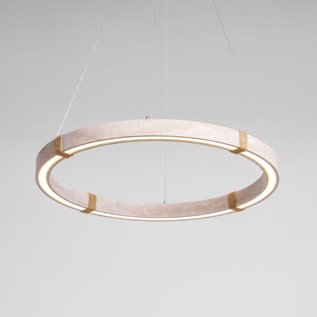 Alsilis Chandelier Minimaliste en Travertin - Neutralighting