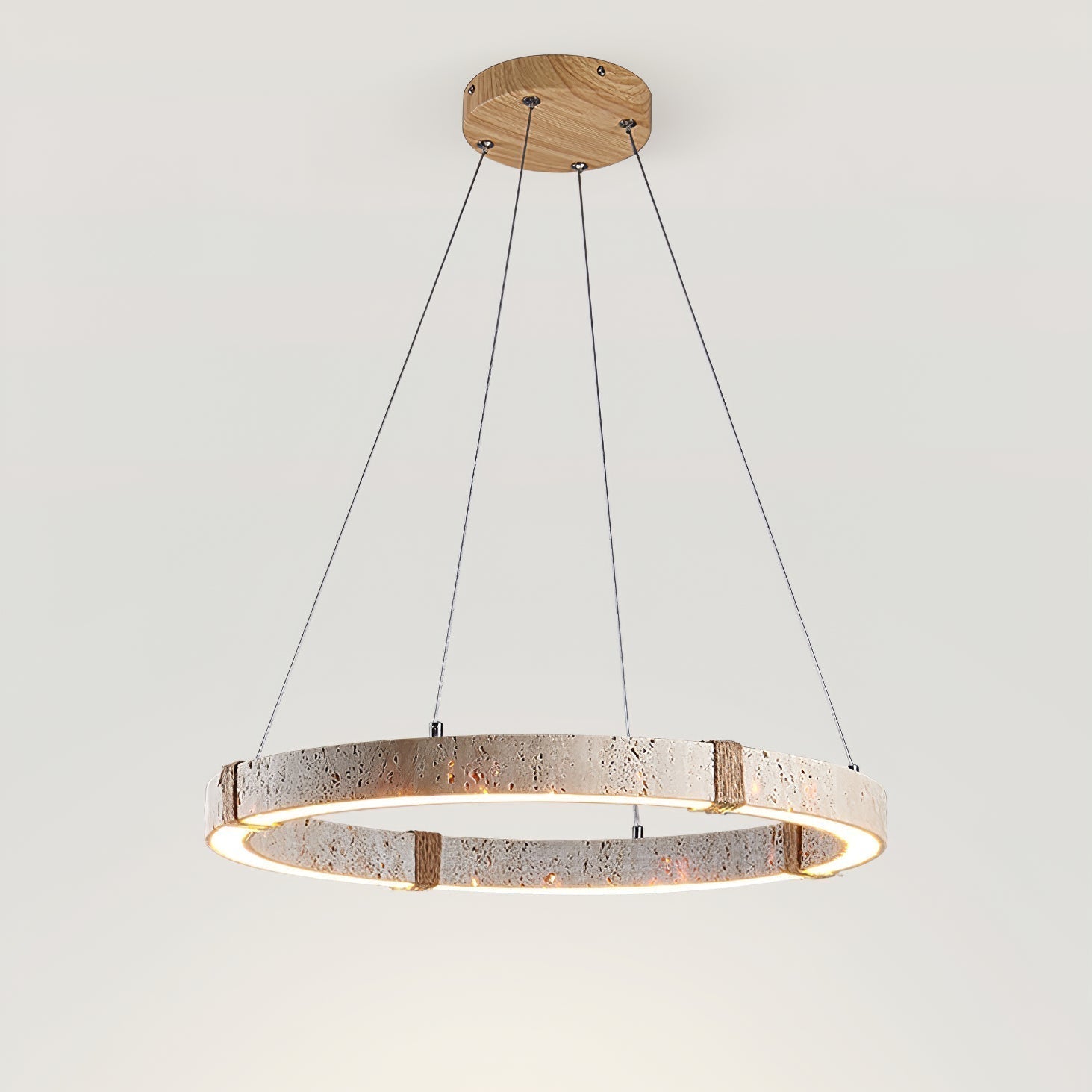 Alsilis Chandelier Minimaliste en Travertin - Neutralighting