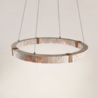 Lumae Suspension en Forme d’anneau en Pierre Travertin - Neutralighting