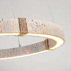 Lumae Suspension en Forme d’anneau en Pierre Travertin - Neutralighting
