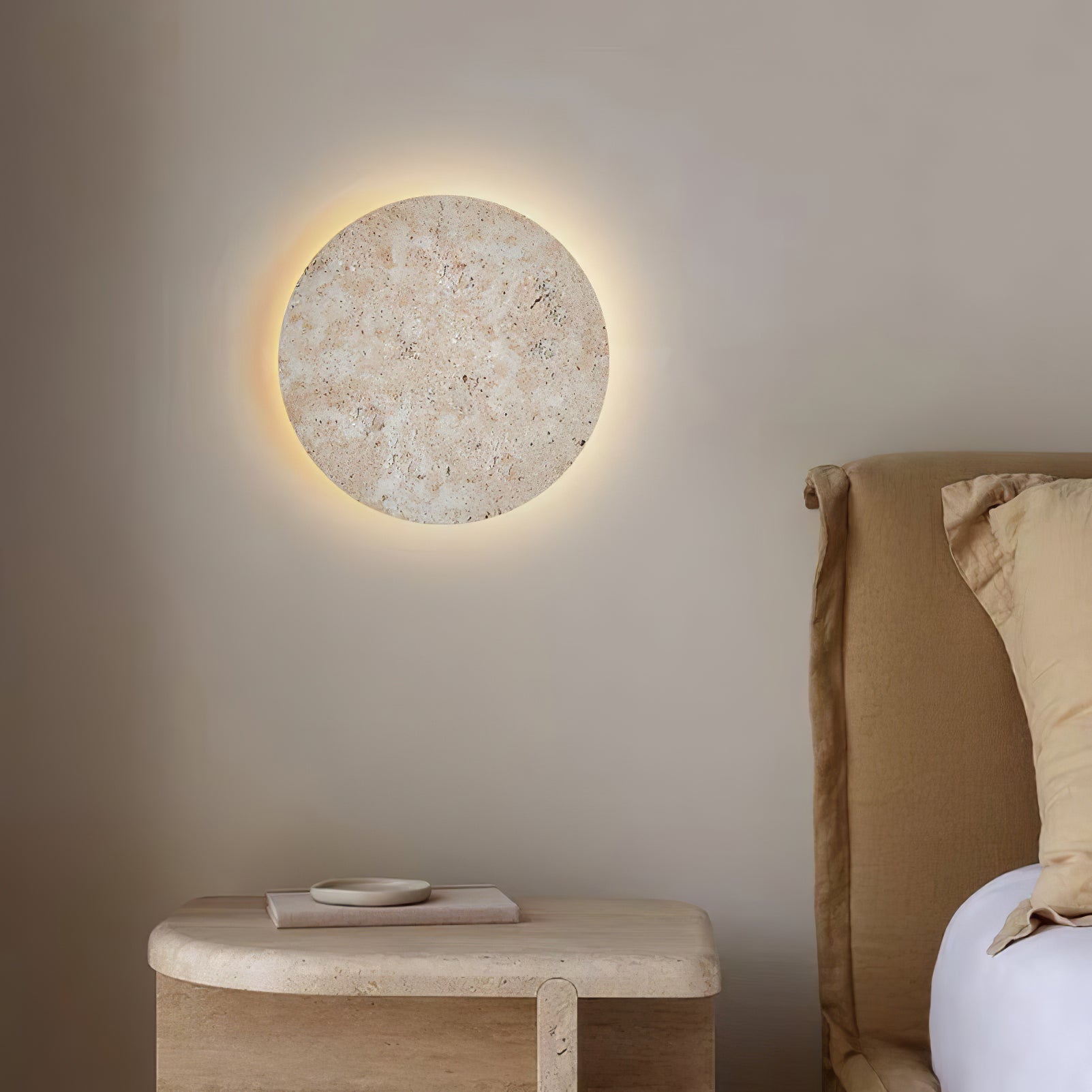 Aurzoren Applique Murale Minimaliste en Travertin - Neutralighting