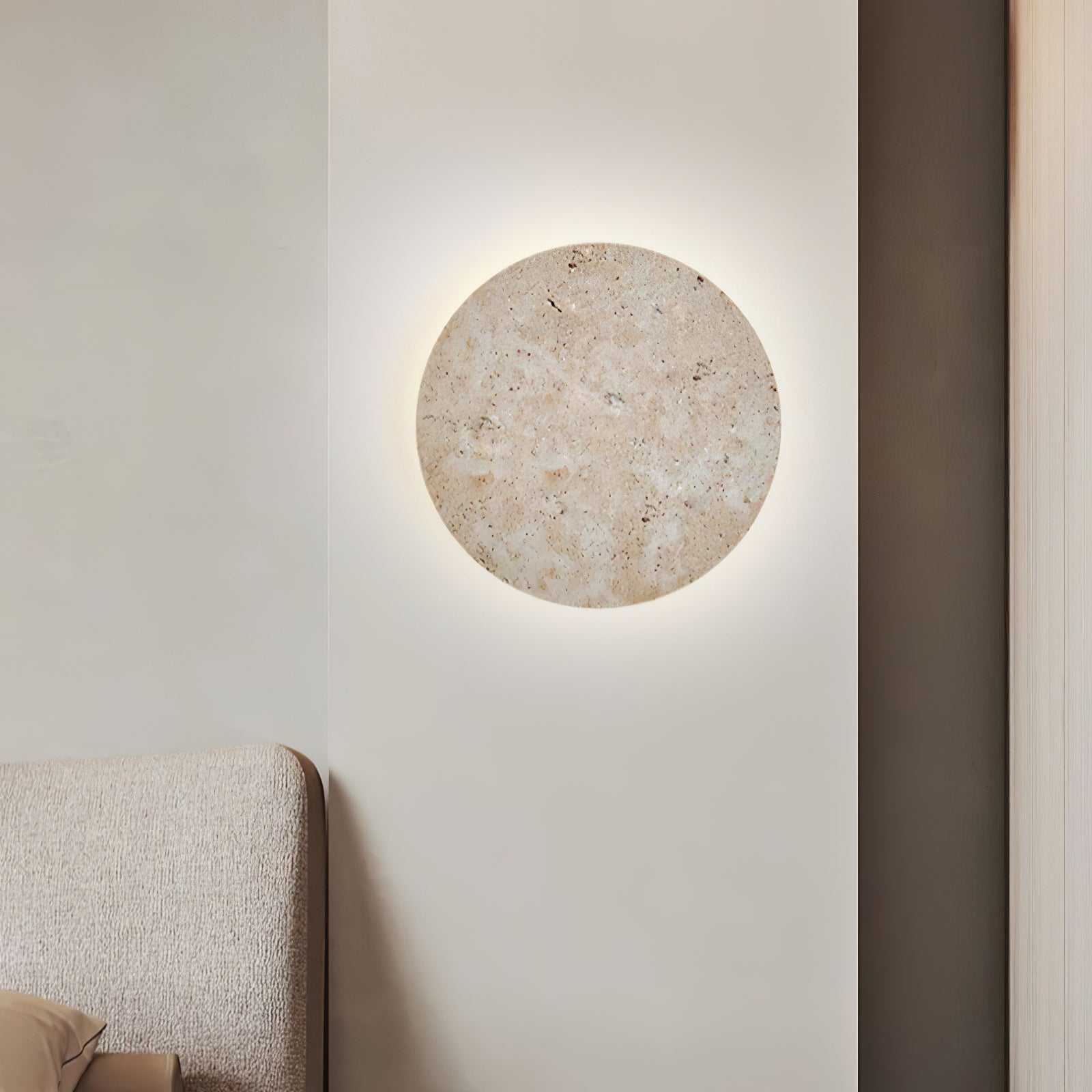 Aurzoren Applique Murale Minimaliste en Travertin - Neutralighting